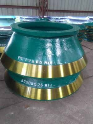HP400 HP500 Cone Crusher Wear Parts Mn18Cr2 Mantle and Bowl Liner for Forging Process