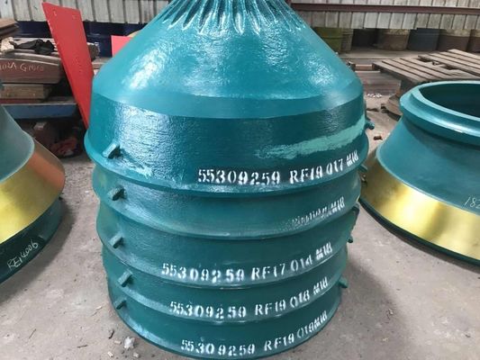 GP300 High Manganese Mining Cone Crusher Concave Mantle Bowl Liner Spare Wear Parts