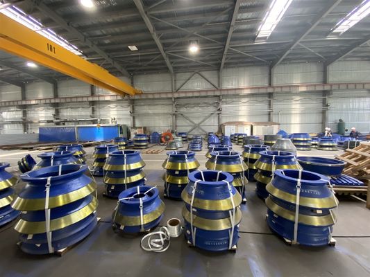 Quarry Crusher HP100 High Manganese Spare Parts Mn18Cr2 Concave for Cone Crusher Drawings