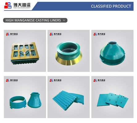 TEREX Cone Crusher Mantle Bowl Liner Wear Parts for Ore Mining in Colorful Variations